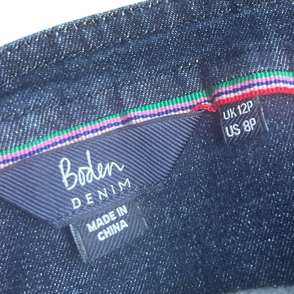Boden Virginie midi a-line dark denim dress size 8P - Picture 9 of 11